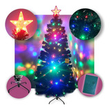 Árvore De Natal Led Fibra Ótica Colorida 150cm Luzes Bivolt