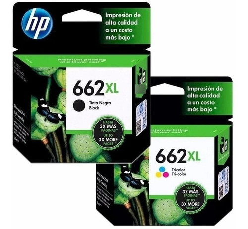 Kit Cartuchos Hp 662xl Cz105al Y Cz106al (negro Y Tricolor)