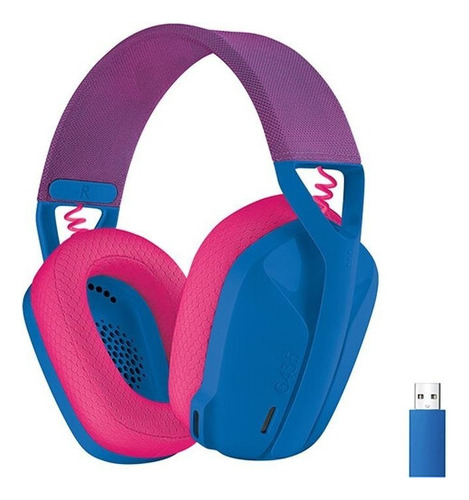 Logitech Audífonos Gamer G435 Inalámbrico Usb-a Azul/rosa