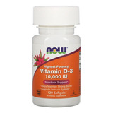 Vitamina D3 10.000 Ui Now Foods 120 Soft Gels Importado Eua