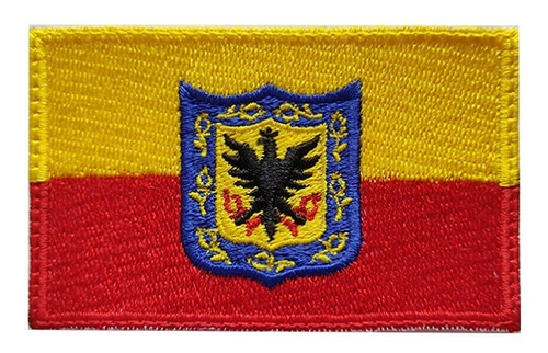 Parche Bordado Bandera De Bogotá Con Escudo Pequeño, Águila