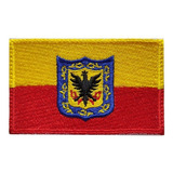 Parche Bordado Bandera De Bogotá Con Escudo Pequeño, Águila