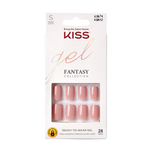 Kit Uñas Postizas De Gel Kiss Fantasy Collection Kgn12 28u