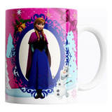 Taza De Cerámica Navideña Frozen Princesa Ana Disney