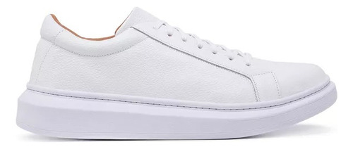 Tênis Casual Masculino Em Couro Legítimo Confortável Sneaker