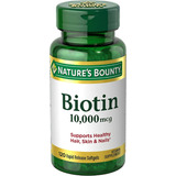 Nature's Bounty Biotina 10000mcg 120 Soft Piel Uñas Cabello