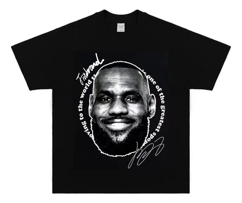 Playera Negro Oversized Lebron James Manga Corta Hombre Nba7