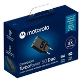 Carregador Motorola Turbo 50w 2 Saídas Usb Original Moto G6