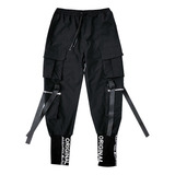 Bolsillos Hombre Jogger Hip Hop Cargo Pantalones