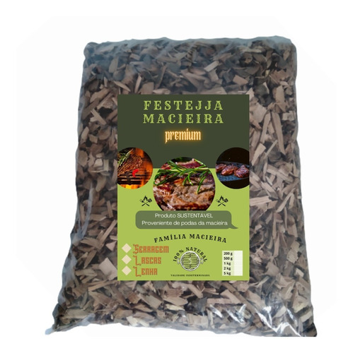 Serragem Macieira Defumação, Pitsmoker, 1kg Alto Rendimento