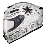 Casco Scorpion Exo Exo-r420 Full-face Lone Star Blanco Xl