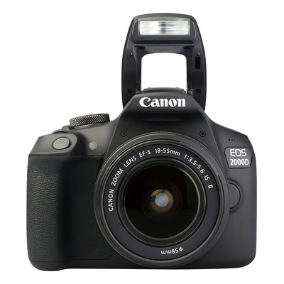 Canon EOS 2000D + 18-55mm IS II DSLR color negro | Meses sin interés
