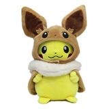 Peluche Pikachu Con Capa De Eevee Compatible Con Pokemon