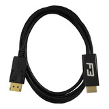 Cabo Adaptador Conversor Displayport Para Hdmi 4k 1,8 Metros