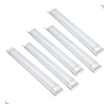 Kit 5 Luminária Tubular Led Slim 1,2mt Branco Frio 120cm 40w