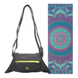 Kit Yoga Gaiam Tapete 4mm Bolso On The Go Porta Mat 