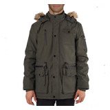 Campera Hombre Parka Piel Importada Premium Capucha Invierno