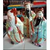 Antiguas Figuras Porcelana Policromada China 