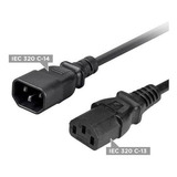 Extension Cable De Poder 1.5 Metros Macho Hembra C13 A C14 