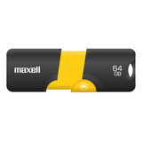 Maxell Memoria Usb Flix 3,2 De 64gb Negro/amarillo