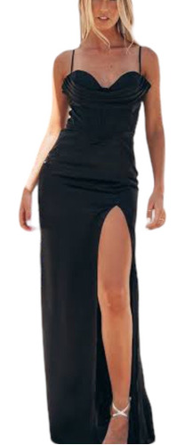 Vestido Corset De Fiesta Largo Tirantes , Elegante