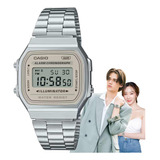 Relógio Casio Unissex Digital Vintage Prata A168wa-8aydf