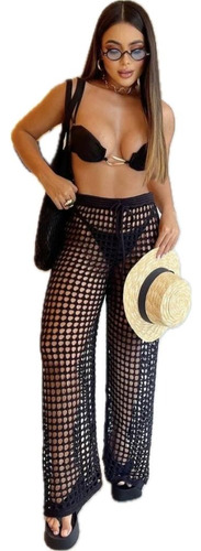 Calça Saída Luxo Tricot Tendência Blogueira