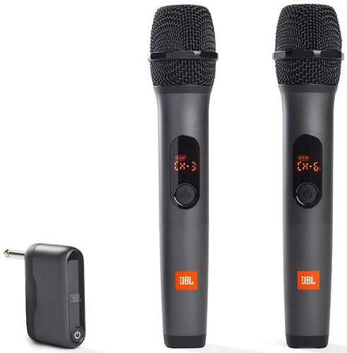 Microfonos Bluetooth Jbl Doble Canal Hd Karaoke Negro 