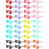 8 Gafas En Forma De Corazón, Varios Colores Moda Vintage
