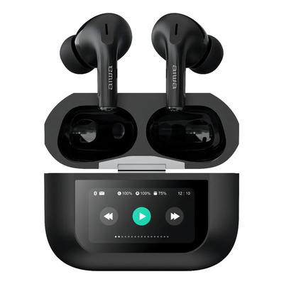 Auriculares In-ear Inalámbricos Aiwa Awtwsgprob Con Cancelación De Ruido Negro | Meses sin interés