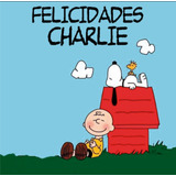 Snoopy Lona Personalizada 1x1 M Decoración Fiesta Charlie Br