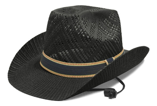 Sombrero Gardelito Calado Cowboy Beige Negro Unisex Eva Rain