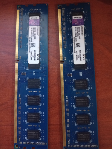 2 Memorias Ddr3 4gb Kingston 1333hz