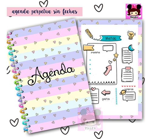 10 Agendas Perpetua Infinita Digital Imprimible Power Point