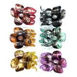 Pack X6 Broches Medianos Hebillas Pelo Colores Claro Surtido