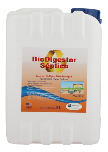 Bacteria Y Enzimas Tratamiento Fosa Septica Biodigestor 5l