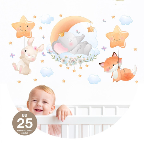 Avalon Vinilos Decorativos Infantiles Elefante Globo Nene