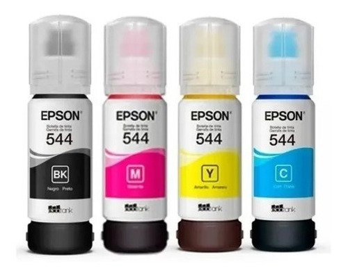 Combo Tinta Epson T544 Original Pack X4 Colores L3110 3150