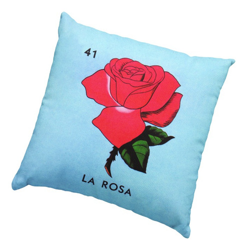      Cojines Elegantes Para Sala Lotería Mexicana 1 Pz