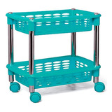 Fruteira / Organizador Duplo Retangular Azul Turquesa N353-6