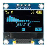 3 Pzas Pantalla Oled Amarilla Azul I2c 0.96 128x64 Arduino