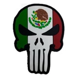 Parche Insignia Pvc Mexico Punisher Con Velcro 