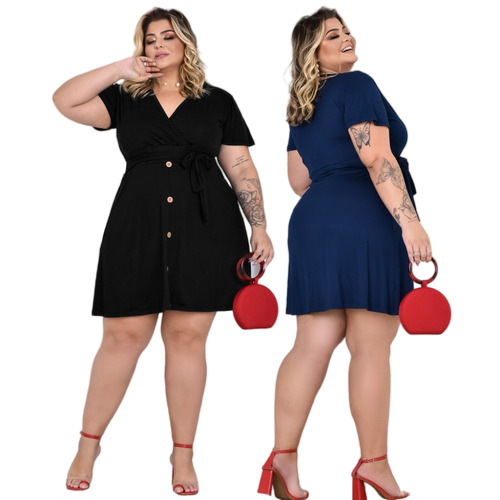 Kit 2 Vestidos Luxo Plus Size Feminino Curto Pra Gordinha