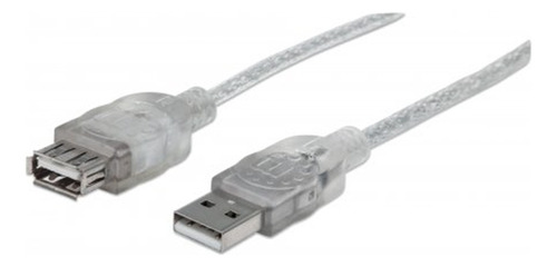 Cable De Extensión Usb Manhattan 340496, 480mbps 3m Plateado