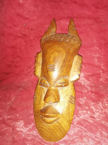 Máscara Africana Tótem Ancestral Tallado Madera Sagrada