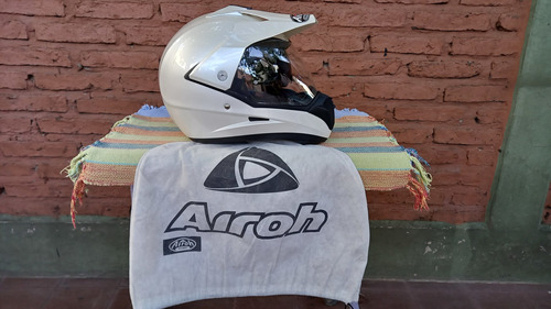 Casco Airoh Helmet Dual Con Vicera Y Doble Visor!!!