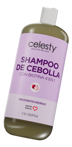  Shampoo De Cebolla Con Biotina 4 En 1 Sin Sal Celesty® 1lt E