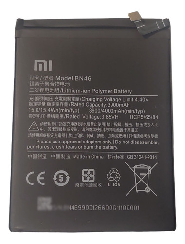 Bateria Para Xiaomi Bn46 Redmi 7 Note 6 Note 8 8t Belgrano