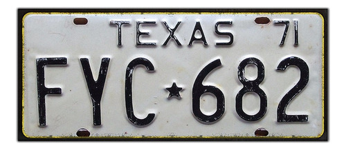  #09 - Cartel Patente Vintage Texas Quincho Garage No Chapa