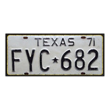  #09 - Cartel Patente Vintage Texas Quincho Garage No Chapa